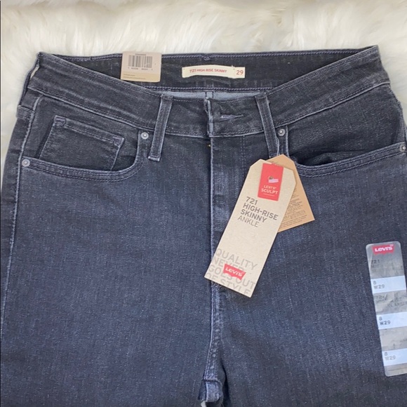 Levi’s 721 High-Rise Skinny Ankle Studs slim 8 /29 - Picture 11 of 14